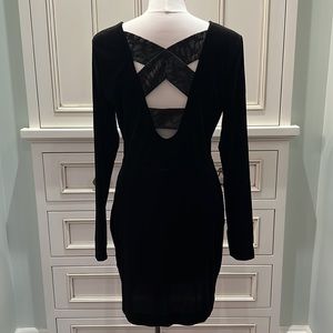 BCBG Black Velvet Cocktail Dress - M